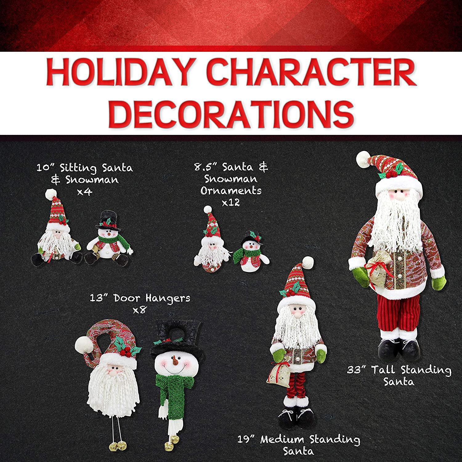 Fraser Hill Farm 196-piece Home for Holidays Traditional Ornament and Decor Set, Tan