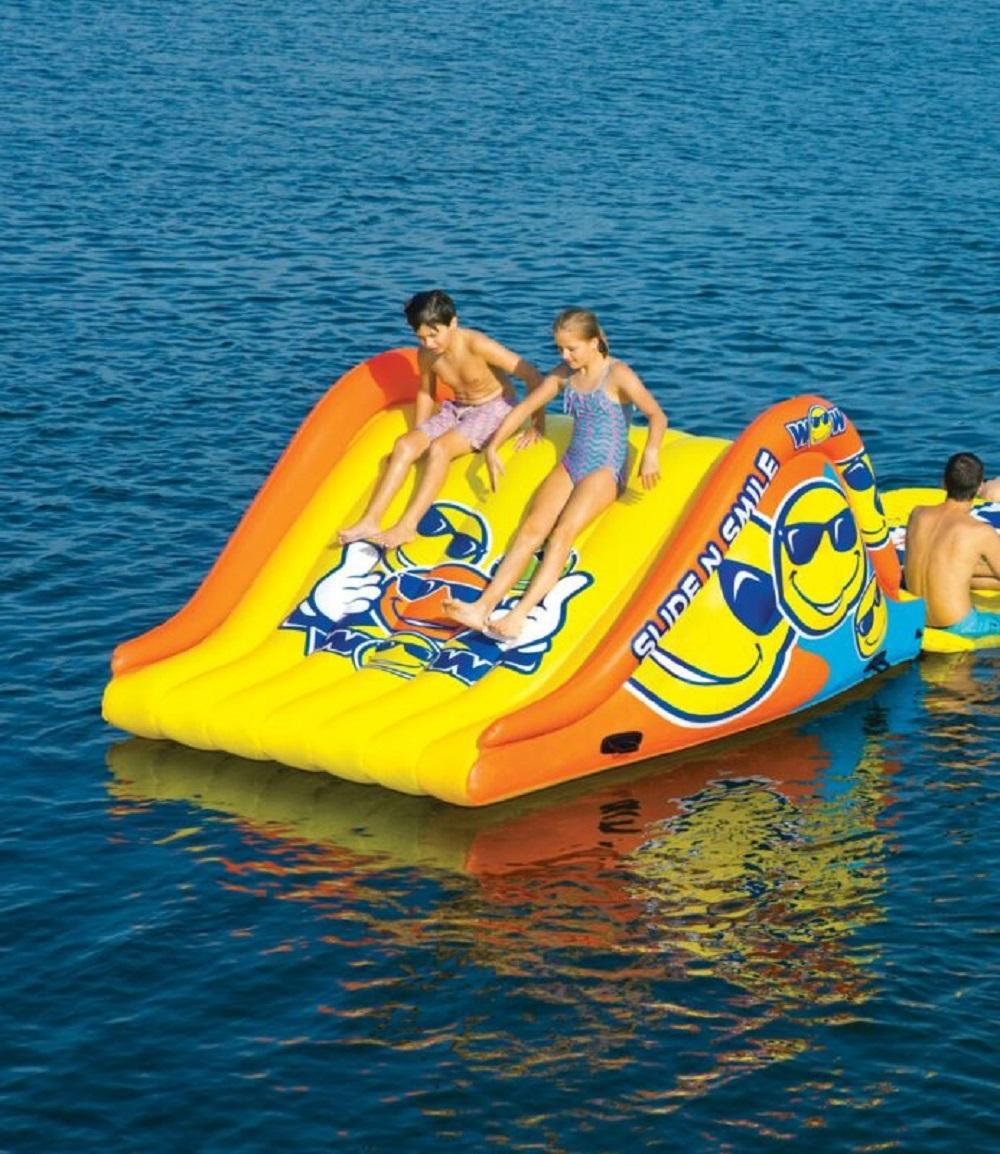 Wow Watersports World Of Watersports WOW SLIDE N SMILE 2 Lane Floating Water Slide