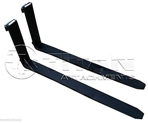 titan attachments pro-duty skid steer pallet fork attachment, 48" fork blades, rate 5,000 lb, quick tach tractor loader