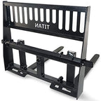 titan attachments pro-duty skid steer pallet fork attachment, 48" fork blades, rate 5,000 lb, quick tach tractor loader