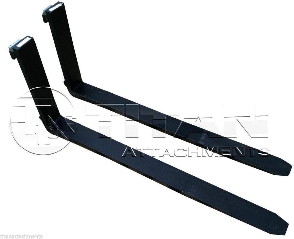 titan attachments pro-duty skid steer pallet fork attachment, 48" fork blades, rate 5,000 lb, quick tach tractor loader