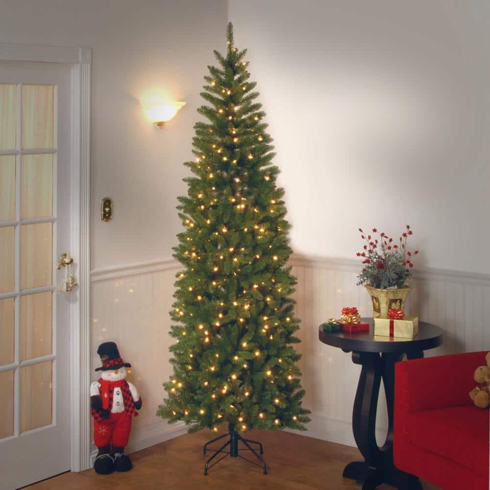 7.5 ft. PowerConnect Kingswood Fir Slim Artificial Christmas Tree with Dual Color LED Lights