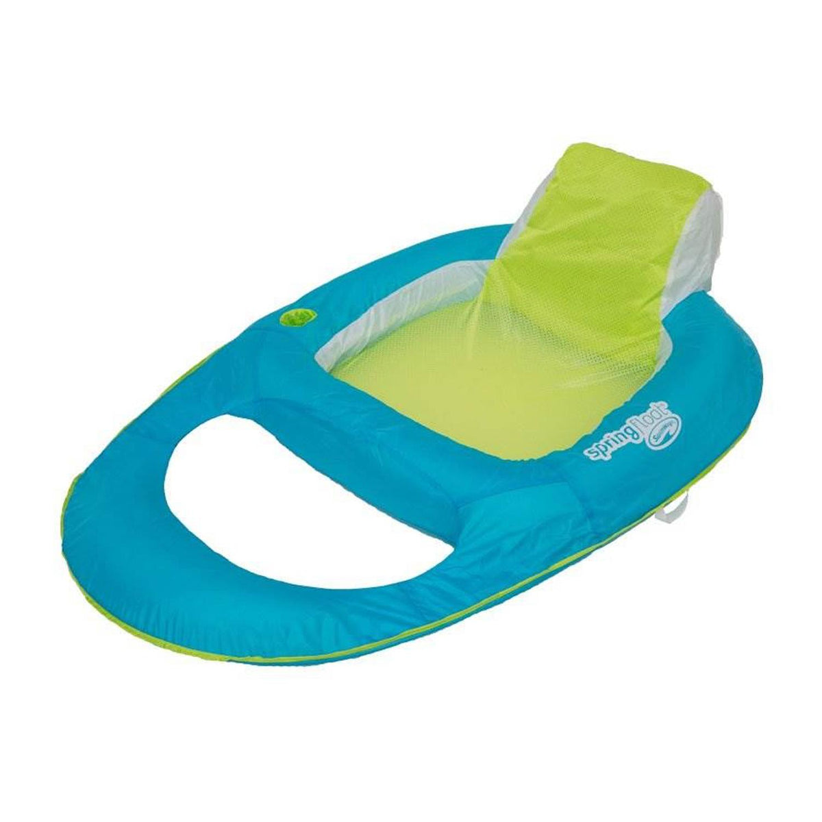 SwimWays Spring Float Inflatable Recliner Pool Lounger Chair for Swiming Pools, Aqua &amp; Lime (3 Pack)