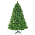 7 ft. Metal Artificial Christmas Tree Hinged Tree with Stand 808 Branch Tips
