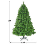 7 ft. Metal Artificial Christmas Tree Hinged Tree with Stand 808 Branch Tips