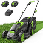 Cordless Lawn Mower, 20V Battery Powered Lawn Mower 13 Inch with 2 x 4.0Ah Batteries &amp; Charger, Brushless Electric Lawn Mower, Up to 50 Min Runtime
