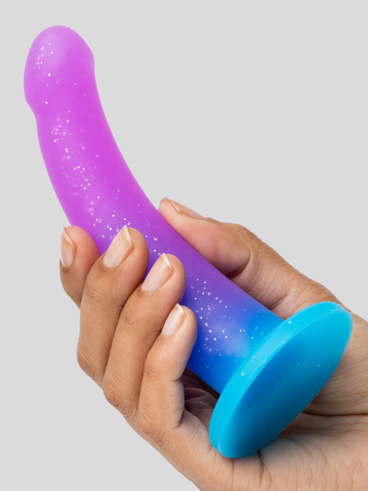 Lovehoney Glitter Silicone Dildo 6 Inch , Purple | Purple