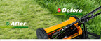 Manual Reel Lawn Mower with Grass Catcher, 16-Inch Cutting Width | 16-inch cutting width for efficient yard care, manual push mower with 7.9-gallon grass collection bag for quiet, clean mowing