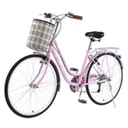Campingsurvivals Urban Commuter City Bike, 7 Speed Adult Road Bicycle, Pink