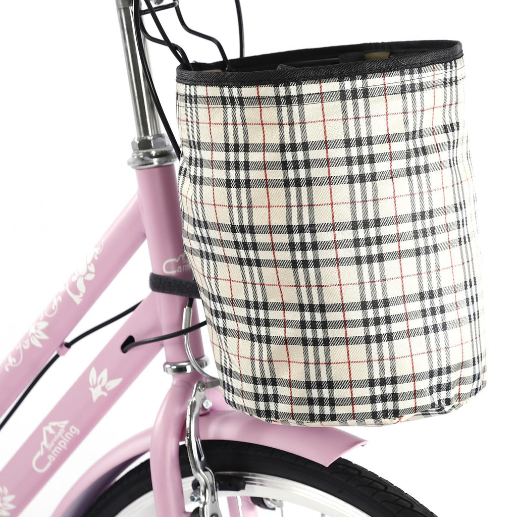 Campingsurvivals Urban Commuter City Bike, 7 Speed Adult Road Bicycle, Pink