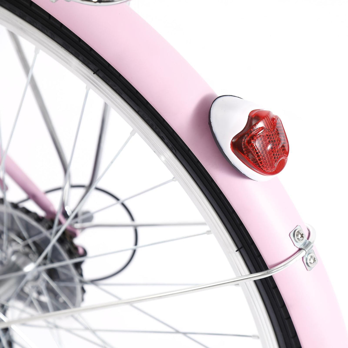 Campingsurvivals Urban Commuter City Bike, 7 Speed Adult Road Bicycle, Pink