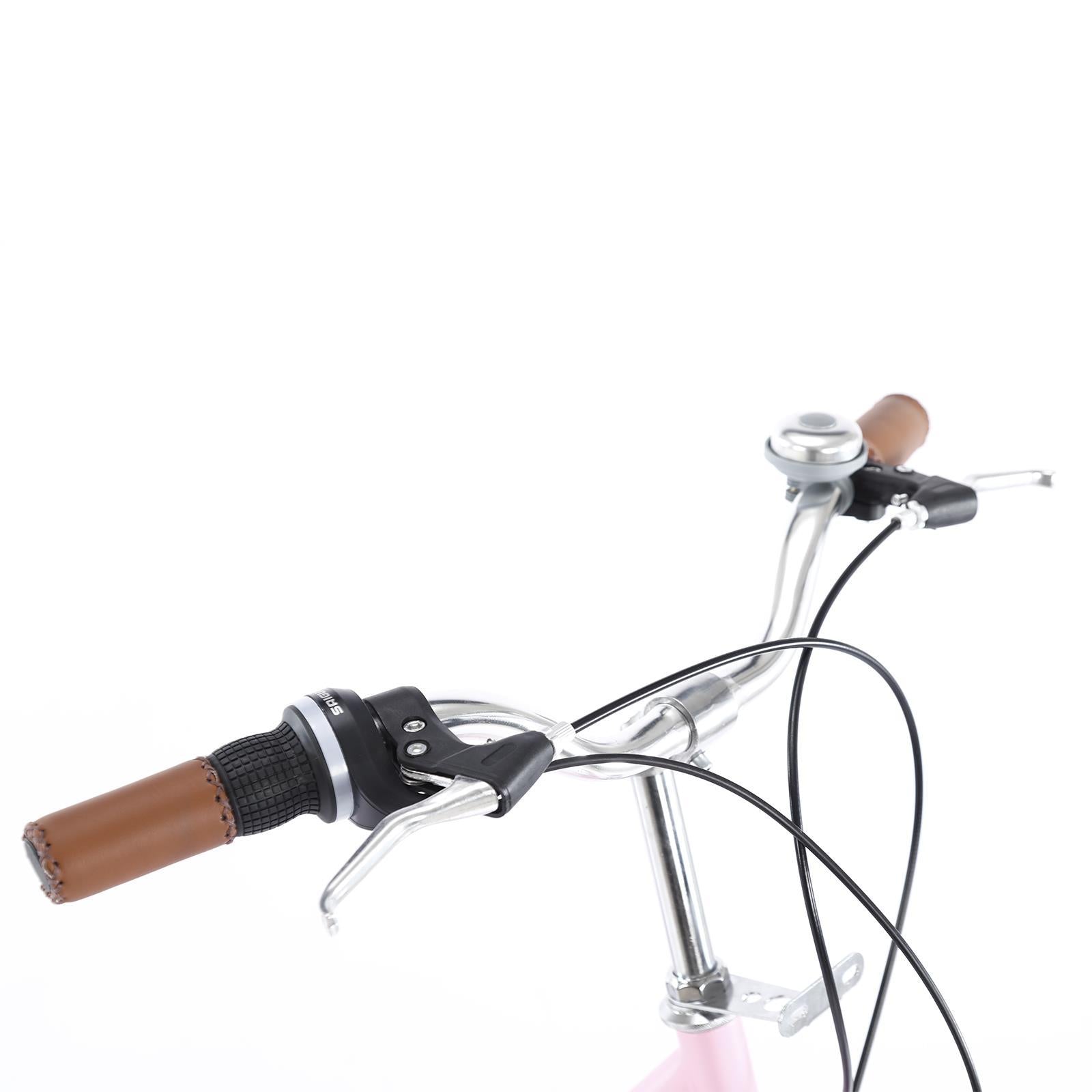 Campingsurvivals Urban Commuter City Bike, 7 Speed Adult Road Bicycle, Pink