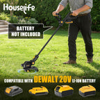 3 in 1 Cordless Weed Eater Compatible with DEWALT 20V MAX Battery,12-Inch String Trimmer Edger &amp; Mini Mower, 8500RPM Auto Feed Weed Wacker w/Adjustable Handle (Tool Only)