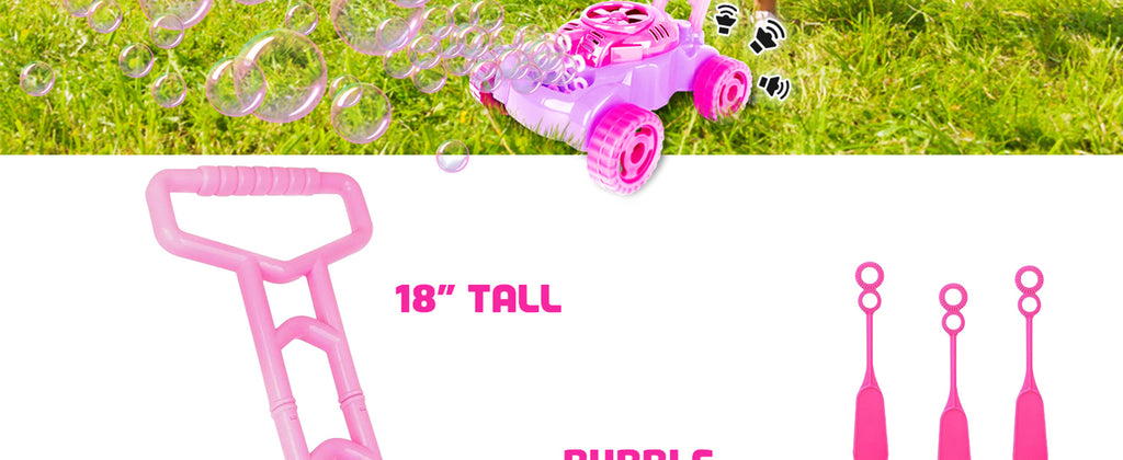 Bubble Lawn Mower for Toddlers 1-3, Bubble Machine for 1-Year-Old Girl Gifts, Toddler Outdoor Toys for 2-Year-Old Girl Birthday Gift, Push Summer Gardening Toys for Toddlers A1 2 3 +