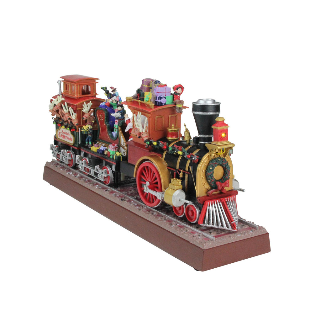 Red and Brown Animated Musical Lighted Santa's Express Decoration