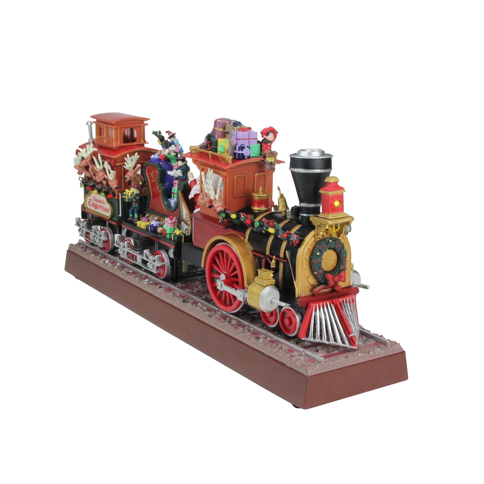 Red and Brown Animated Musical Lighted Santa's Express Decoration