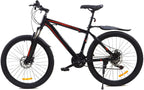 24 Speed Adult Mountain Bike 26 Inches Steel Frame Lightweight Mountain Bike Disc Brakes Anti-Slip Bicycle for Men Women