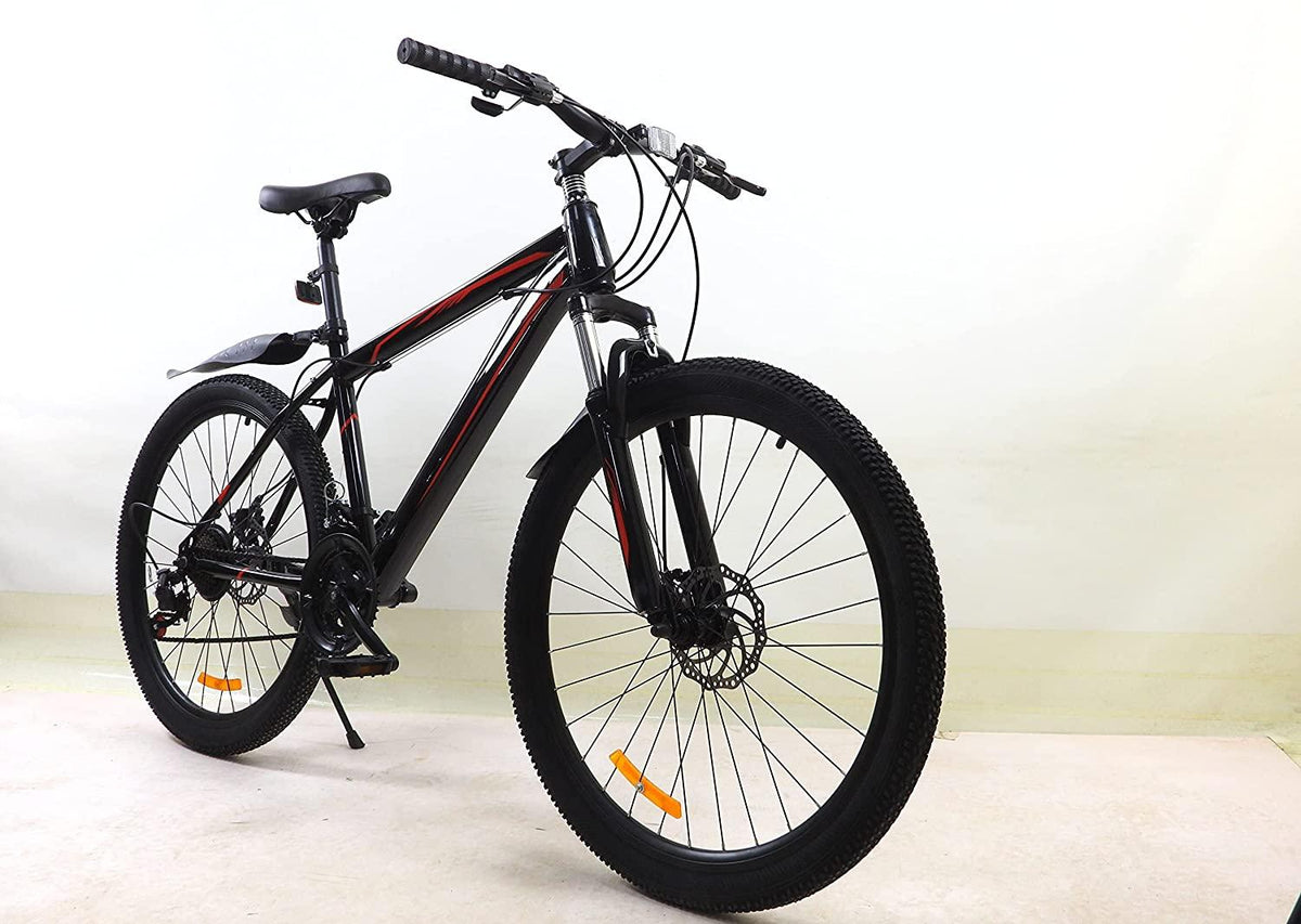 24 Speed Adult Mountain Bike 26 Inches Steel Frame Lightweight Mountain Bike Disc Brakes Anti-Slip Bicycle for Men Women