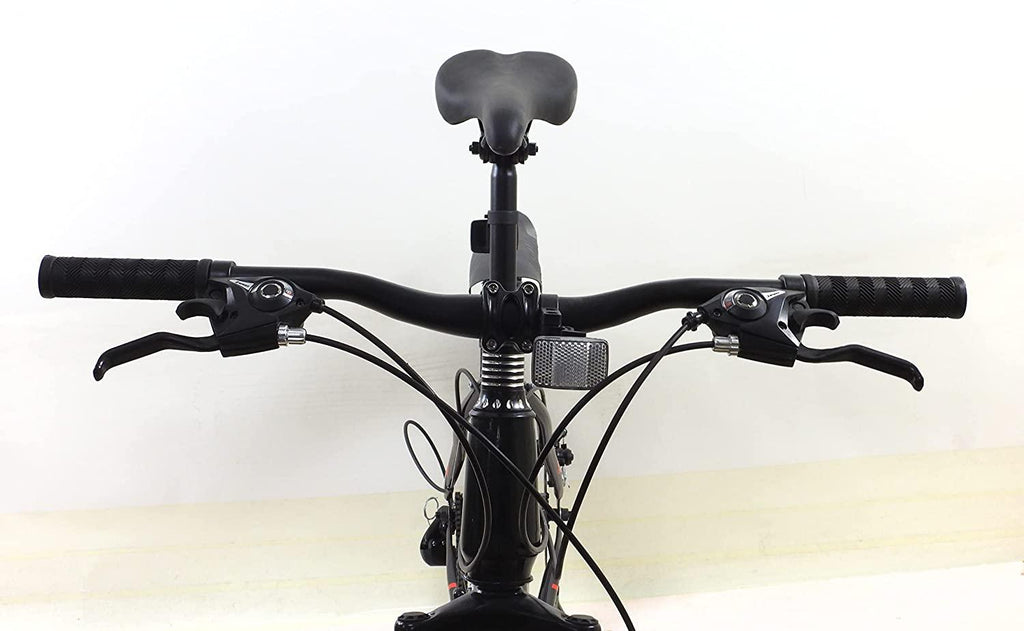 26" Adult Mountain Bike 24 Speed Shifters All-Terrain Mountain Bike Double Disc Brake Steel Frame Lightweight Bicycle for Mens Womens