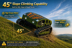 Remote Control Lawn Mower, 9HP Gas Powered Tracked Lawn Mower, 21.7" Cutting Width RC Brush Cutter, 45° Slope Climbing All-Terrain Mower for Hillside, Farm, Orchard &amp; Heavy Grass