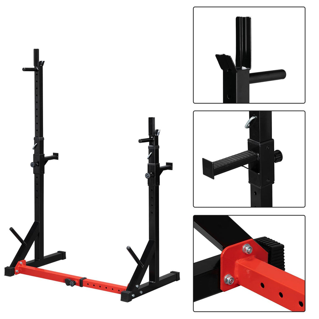 GoDecor Adjustable Barbell Squat Racks, Black