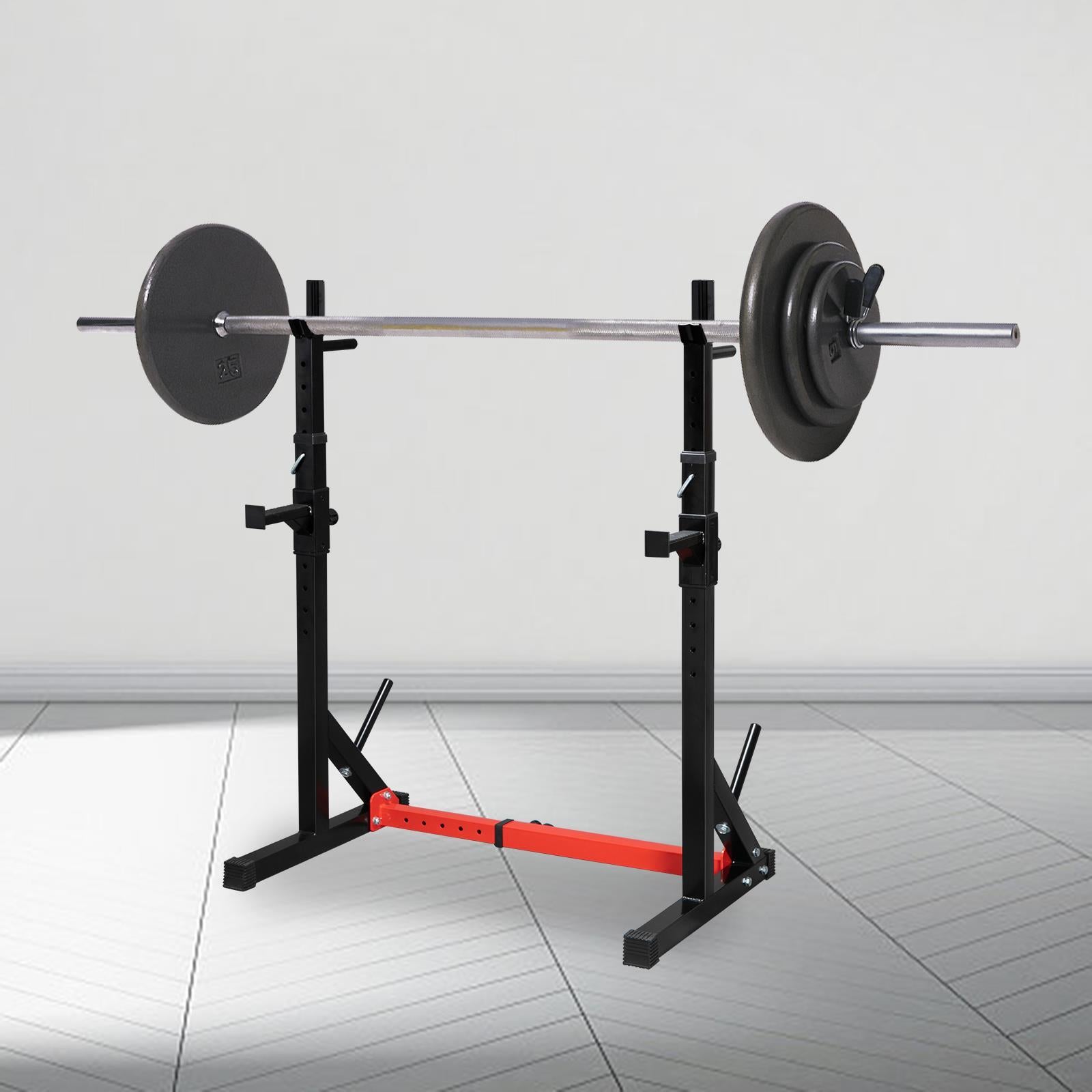 GoDecor Adjustable Barbell Squat Racks, Black
