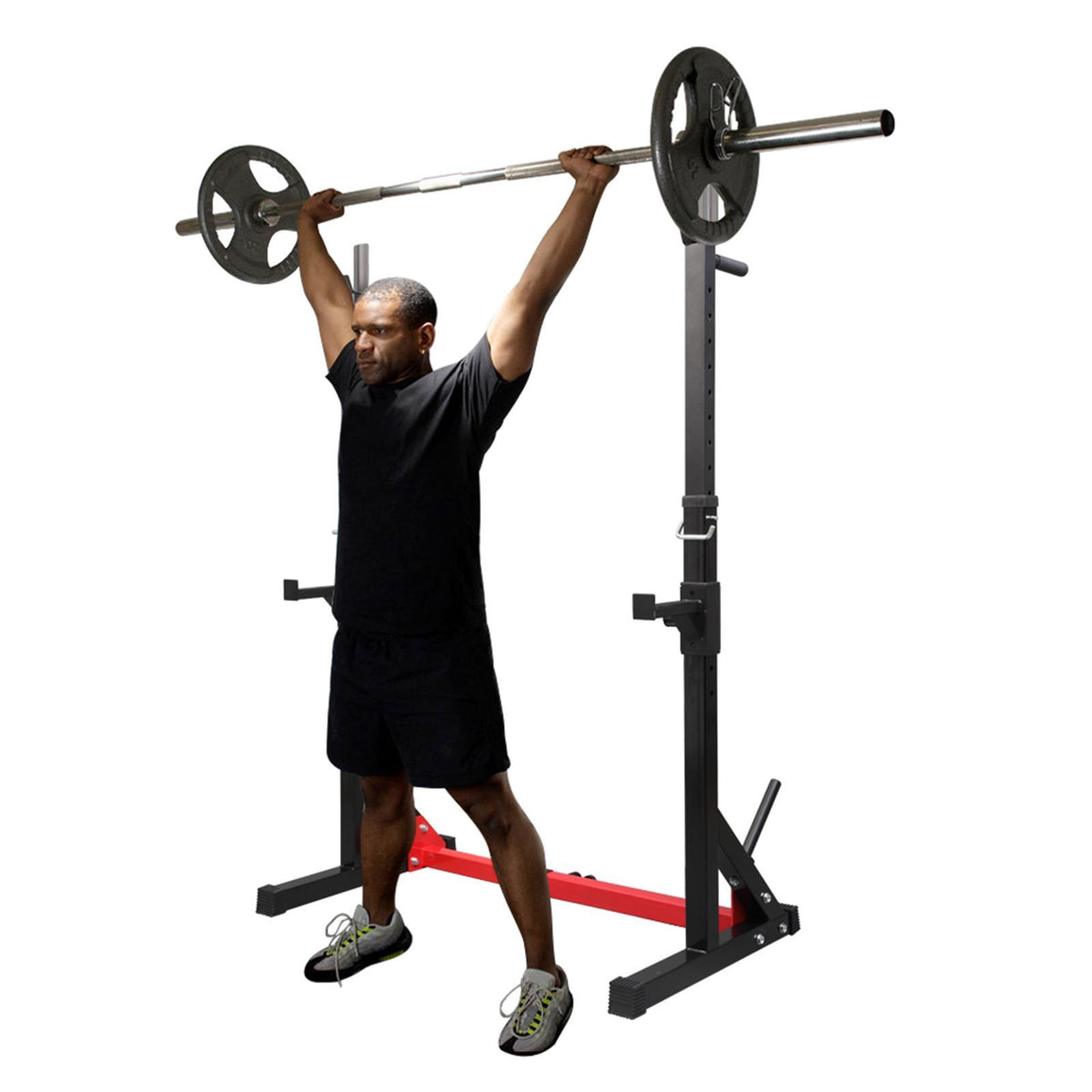 GoDecor Adjustable Barbell Squat Racks, Black