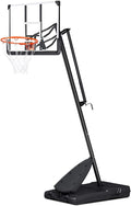 Basketball Hoop Basketball Goal 54" Basketball Backboard 7.5ft-10ft Height Adjustable Portable Basketball System for Adult Youth Kids Indoor Outdoor Use