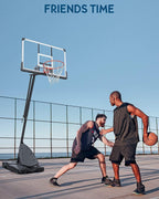 Basketball Hoop Basketball Goal 54" Basketball Backboard 7.5ft-10ft Height Adjustable Portable Basketball System for Adult Youth Kids Indoor Outdoor Use