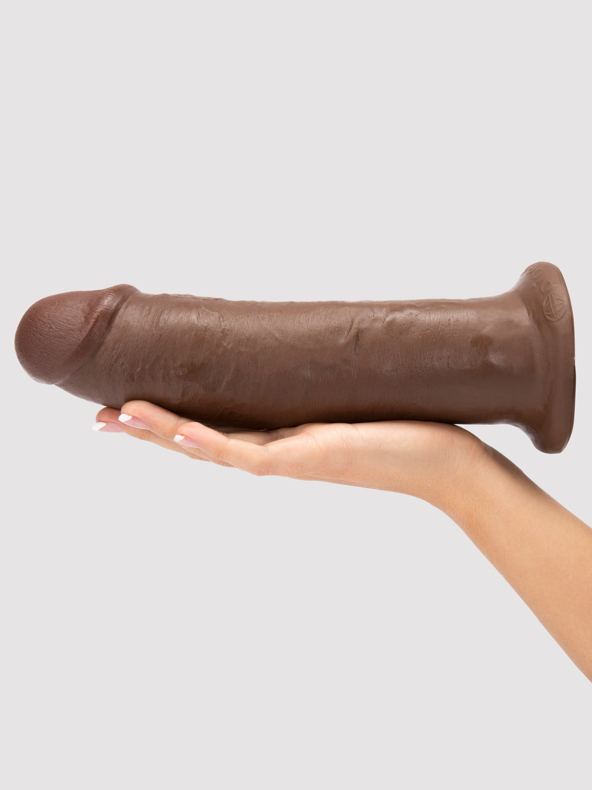 King Cock Extra Girthy Ultra Realistic Suction Cup Dildo 9.5 Inch, Flesh Brown | Flesh Brown