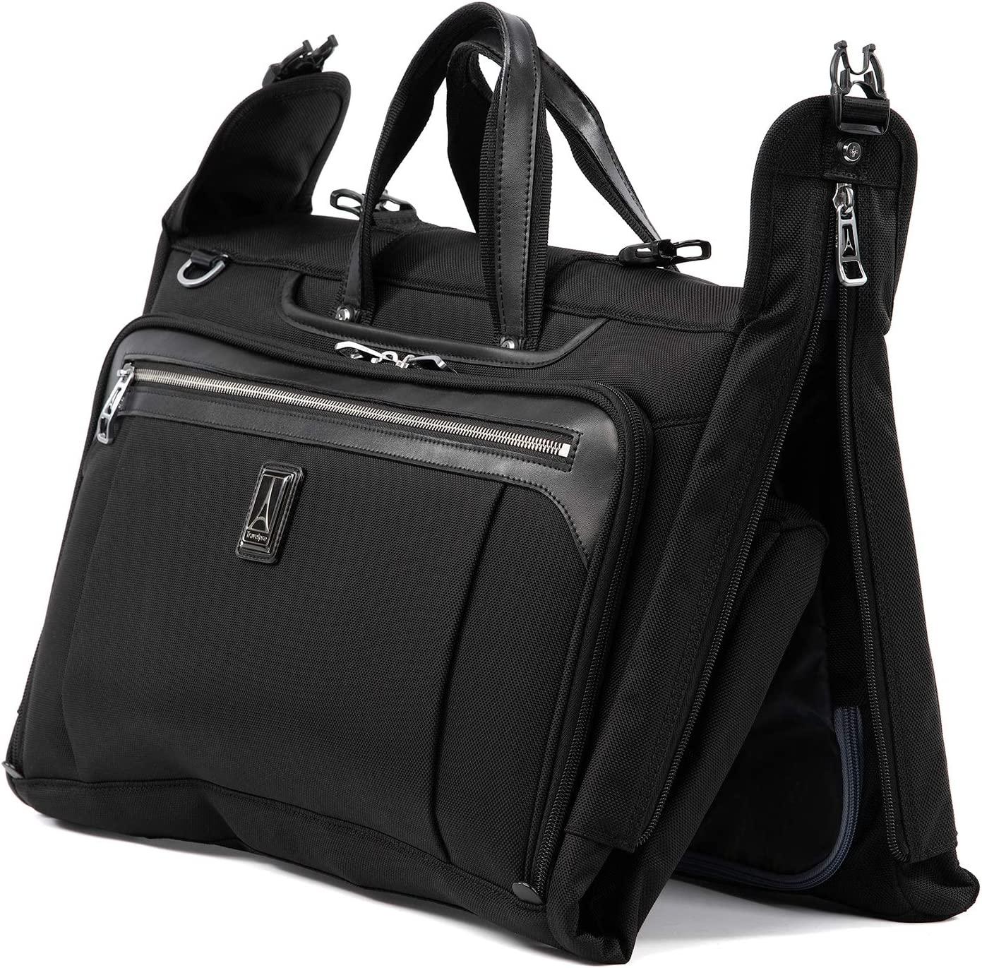 Platinum Elite-Tri-Fold Carry-On Garment Bag, Shadow Black, 20-Inch