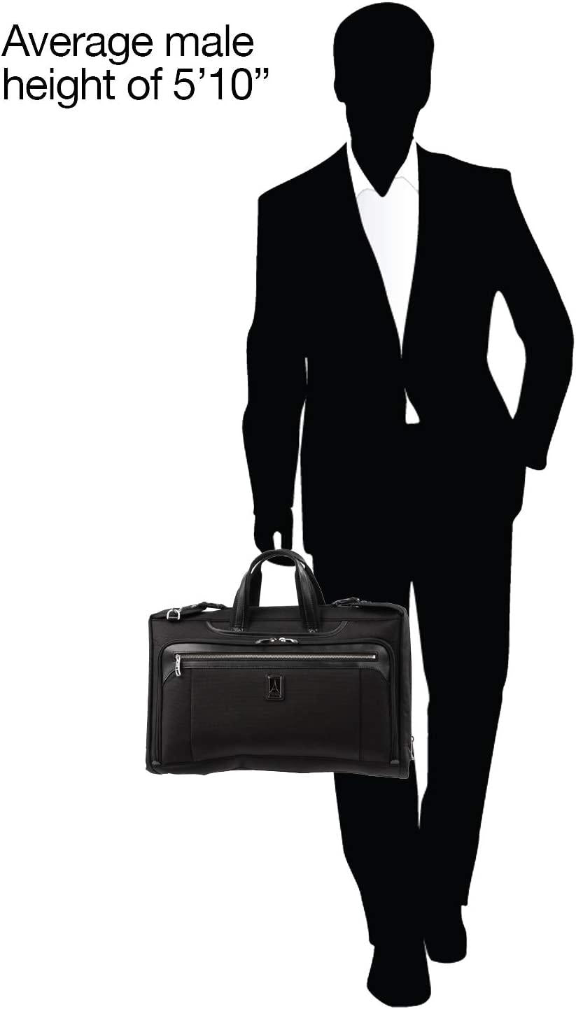 Platinum Elite-Tri-Fold Carry-On Garment Bag, Shadow Black, 20-Inch
