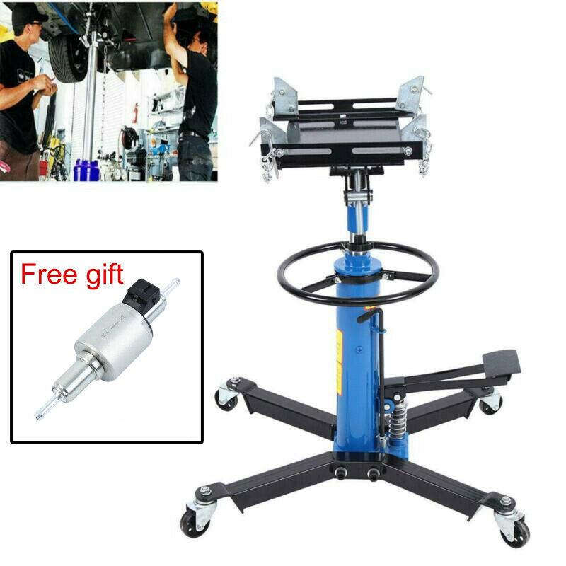 1100Lbs 2 StaHydraulic Transmission Jack Height Adjustable Auto Shop Car Lift