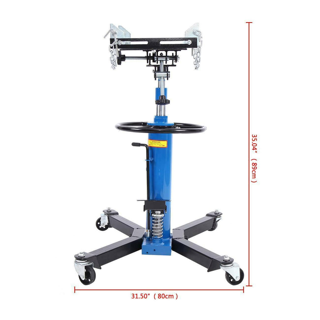 1100Lbs 2 StaHydraulic Transmission Jack Height Adjustable Auto Shop Car Lift