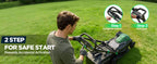 21" Cordless Lawn Mower, 40V Electric Mower with 2×8.0Ah Batteries &amp; Charger, 8-Position Height Adjustment, 60L Grass Bag, 3-in-1 Mulching, Bagging &amp; Rear Discharfor Medium, LarYards