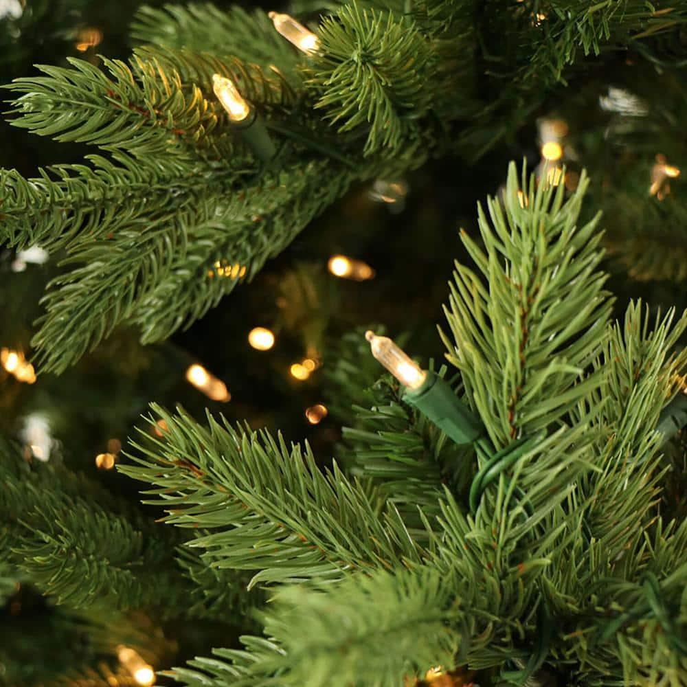 6.5 ft. Prelit Virginia Fir Artificial Christmas Tree with Multi-Color LED String Lights