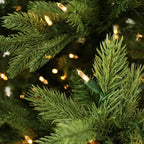 6.5 ft. Prelit Virginia Fir Artificial Christmas Tree with Multi-Color LED String Lights