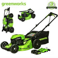 Greenworks 48V 21'' Cordless Lawn Mower Self Propelled Steel Deck 2x 5Ah Battery