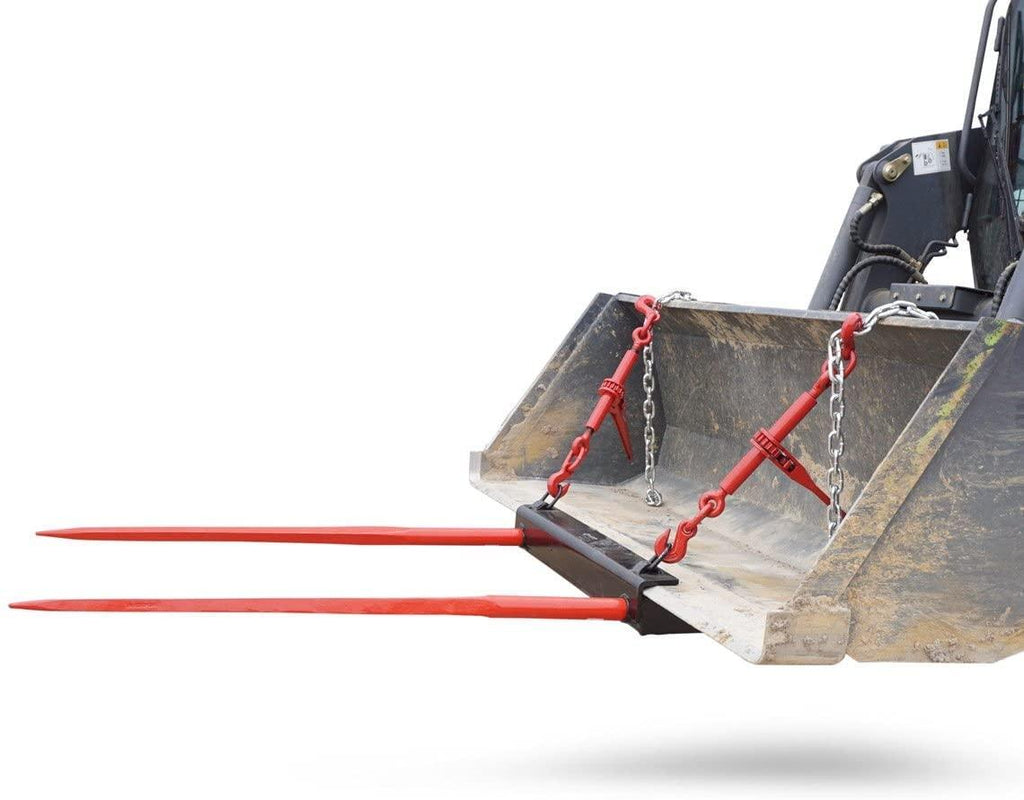 titan attachments universal bucket dual hay spears 43 in.