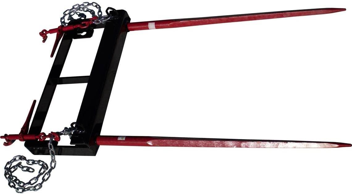 titan attachments universal bucket dual hay spears 43 in.