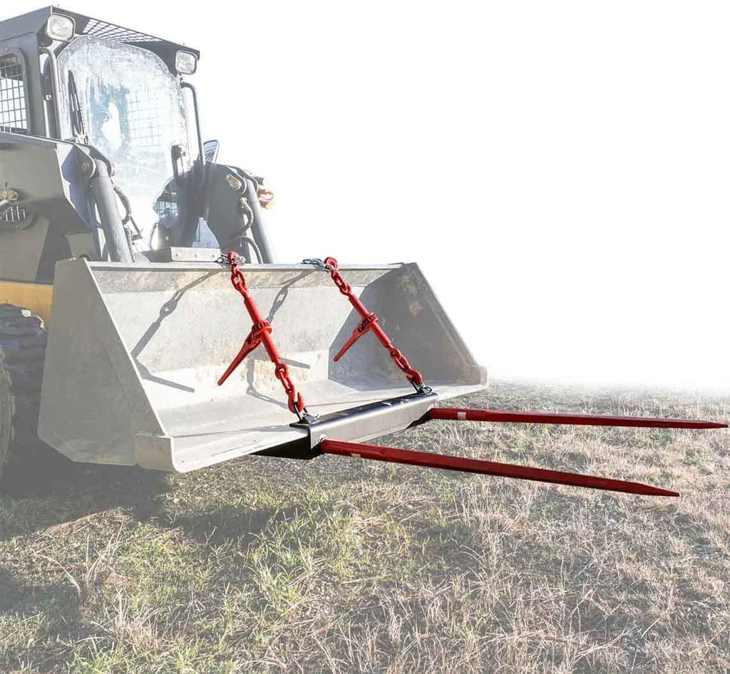 titan attachments universal bucket dual hay spears 43 in.