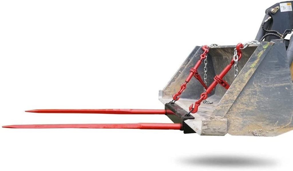 titan attachments universal bucket dual hay spears 43 in.