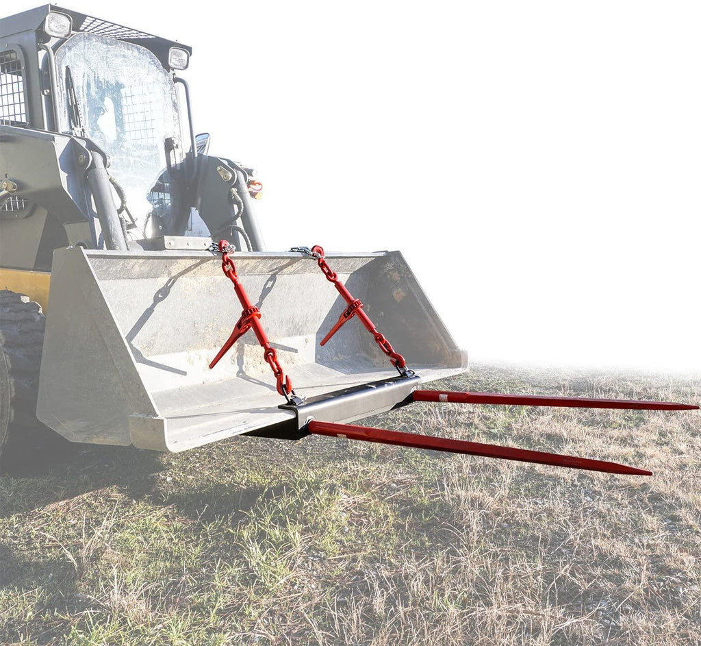 titan attachments universal bucket dual hay spears 43 in.