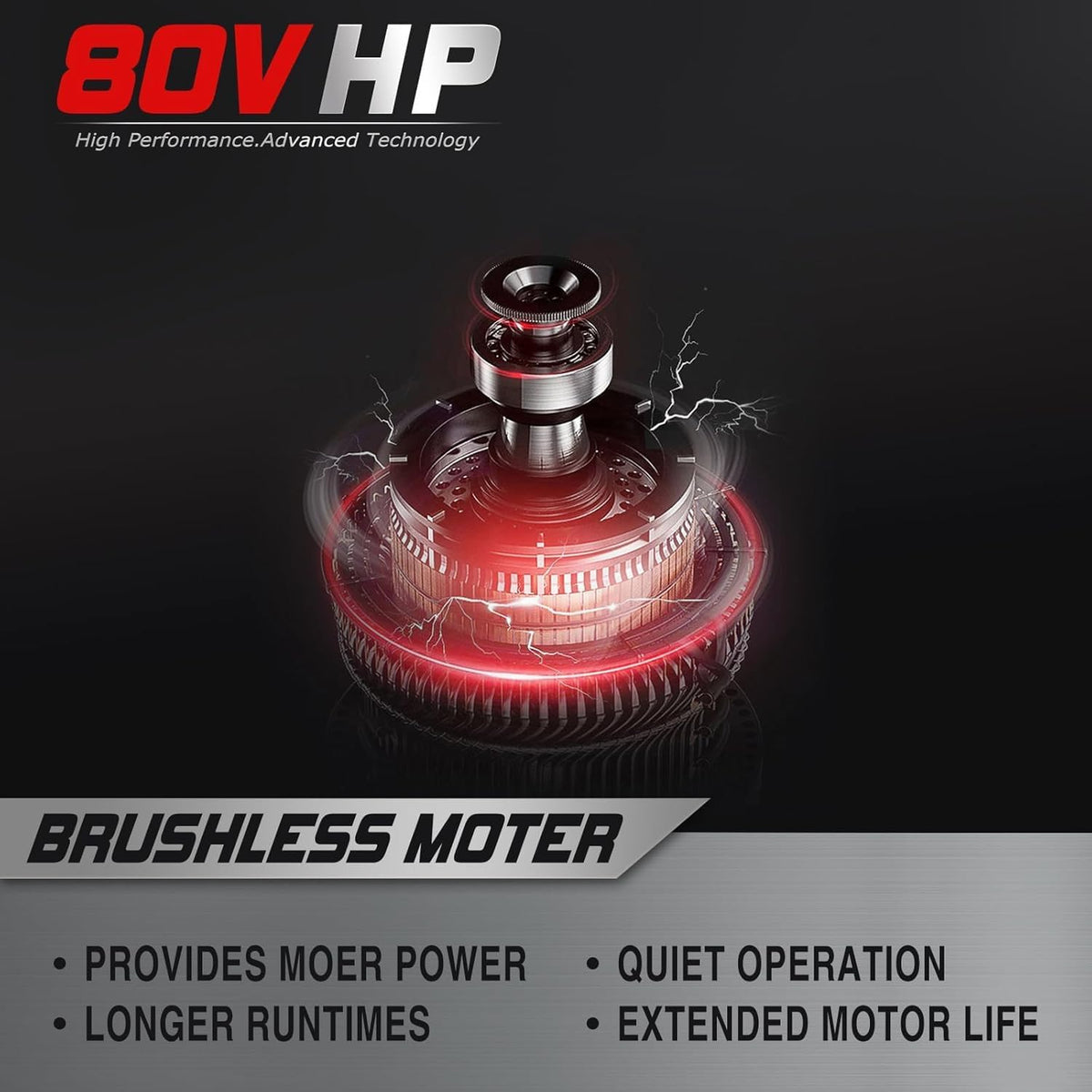 80V 21-Inch Brushless Cordless Push Lawn Mower Steel Deck with 6.0Ah Battery and Charger