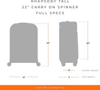 Rhapsody-Softside Spinner Luggage, Black, Tall Carry-On 22-Inch