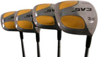 XL Big &amp; Tall Men's (+2" Longer Than Standard Length) SV3 Yellow Square Fairway 3 5 7 9 Set Golf Clubs, Right Handed Ultra Forgiving X Stiff Flex Graphite Shaft