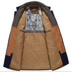 Classic Men's Wool Long Slim Fit Trench Coat