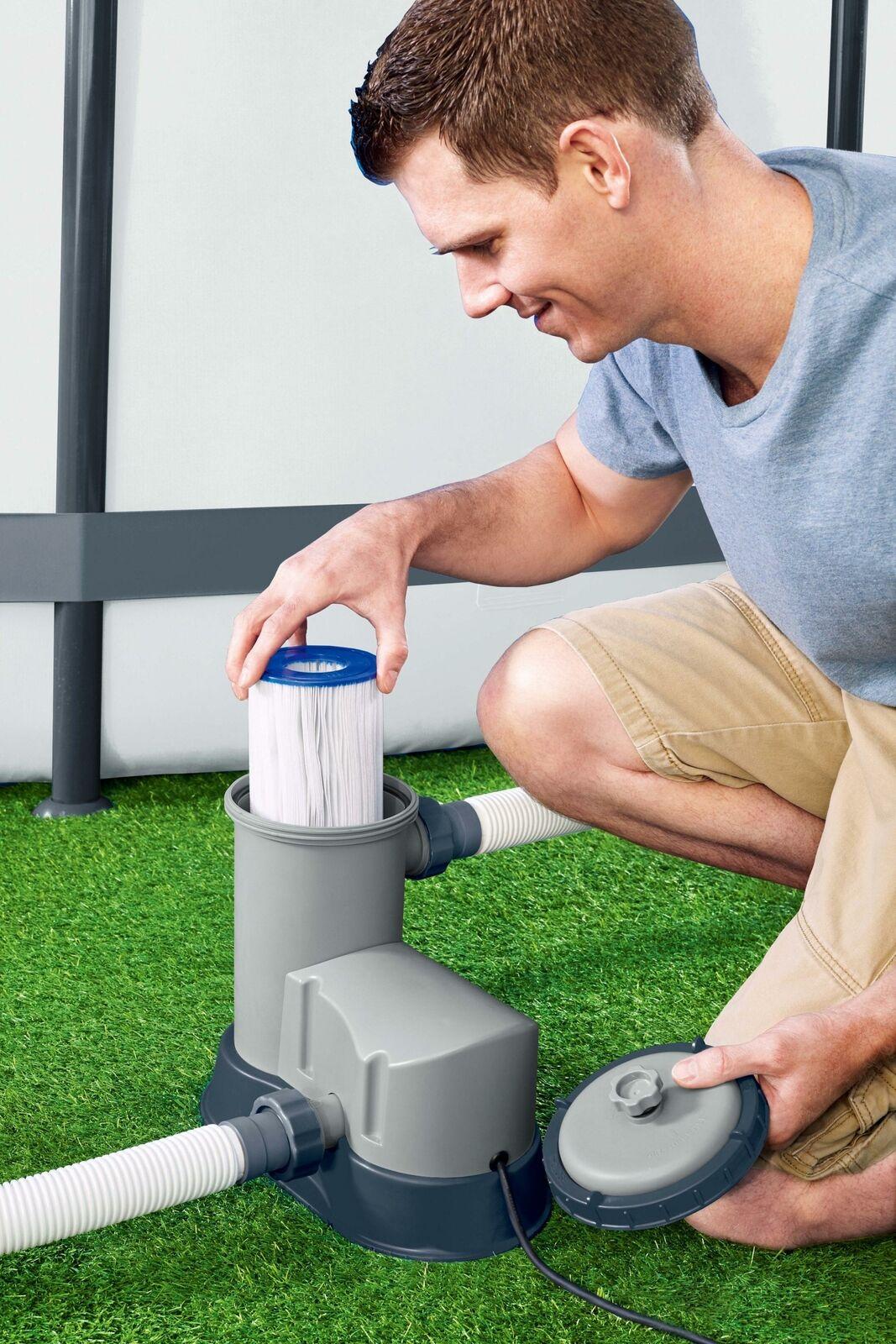 bestway 1500 gph filter pump for above ground swimming pools 58390e usa