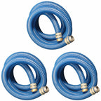 apache 98106501 2 inch diameter 20 foot pvc flexible pool hose, blue (3 pack)