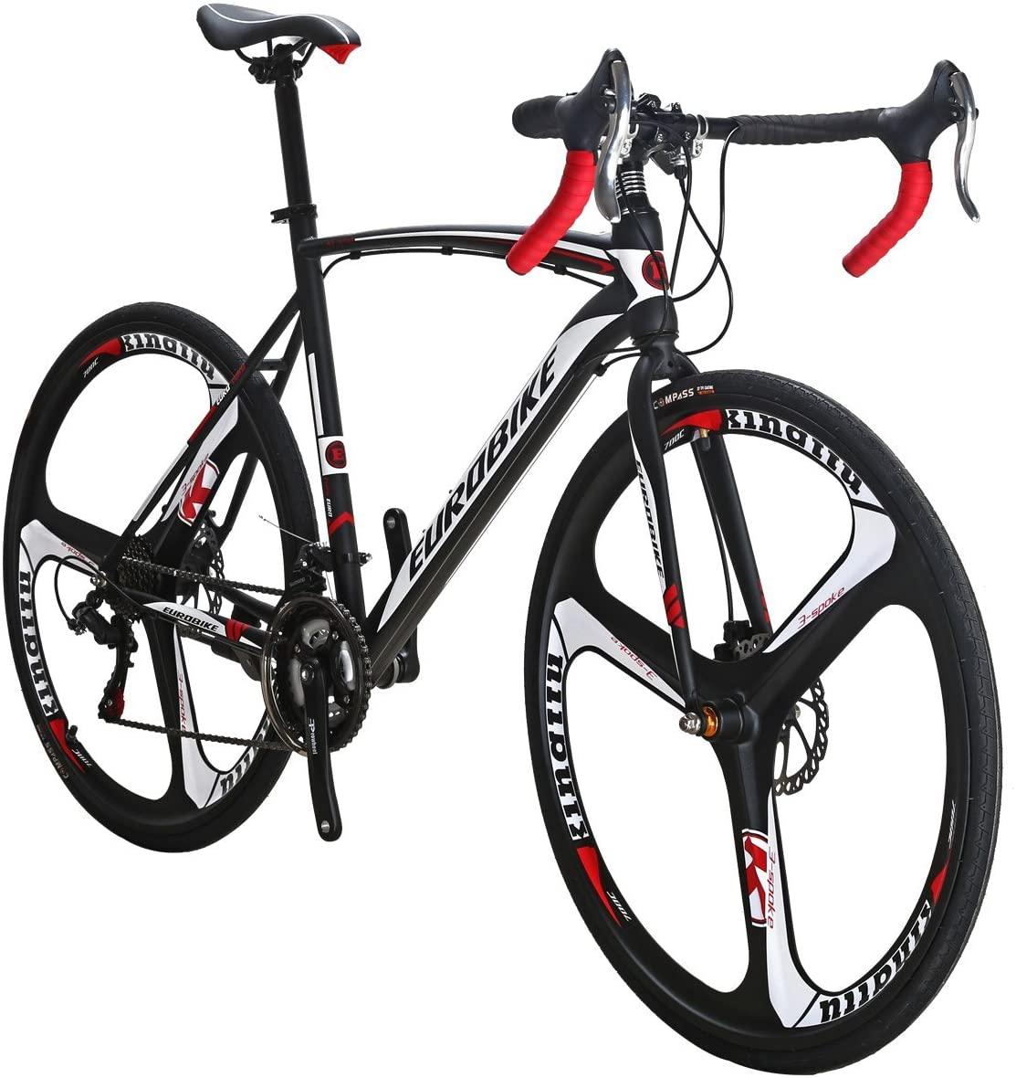 EUROBIKE Road Bike TSM XC550 Bike 21 Speed Dual Disc Brake 54CM 3-Spoke Wheels Bicycle